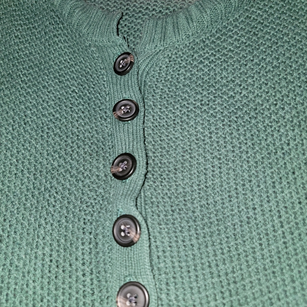 American Eagle Knit Button Sweater - Medium - Gre… - image 4